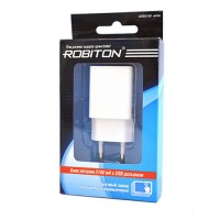 Блок питания Robiton USB2100 AC/DC (5V 2.1A), импульсный, USB гн., белый