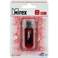 Флэш-диск USB  8Gb Mirex ELF RED (ecopack)