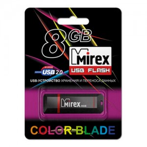 Флэш-диск USB 8GB Mirex KNIGHT BLACK (блистер)