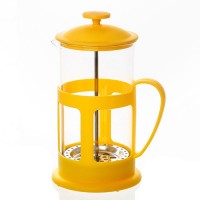 Чайник/кофейник (френч-пресс) PFP01-600ml, 0,6л, стекло/пластик, цвета микс Mallony 950077