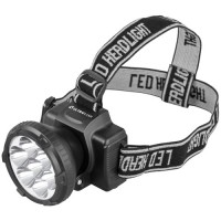 Ultraflash фонарь налобный LED5363 (акк. 4V 0.5Ah) 9св/д (36lm),черн./пластик,отраж,2 реж, з/у 220V
