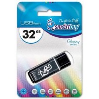 Флэш-диск USB 32Gb SmartBuy Glossy  Black SB32GBGS-K
