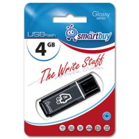 Флэш-диск USB 4Gb SmartBuy Glossy Black SB4GBGS-K