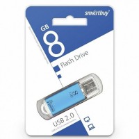 Флэш-диск (флэшка) USB  8Gb SmartBuy V-Cut Blue SB8GBVC-B