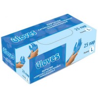 Перчатки латексные Flexy/Gloves 25пар/кор., цена за кор., L, ADM, арт.HR003G (1/1/10)