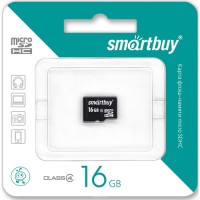 MicroSDHC 16GB Class4 SmartBuy без адаптера