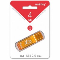 Флэш-диск USB 4Gb SmartBuy Glossy Orange SB4GBGS-Or