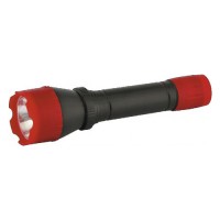 Ultraflash фонарь ручной "эконом" 6102-TH (2xR6) 1св/д 0.5W, черный +красн./пластик, BL
