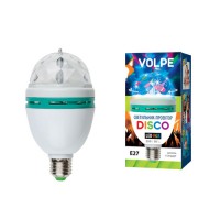 Светильник-проектор (лампа вращ.) Volpe Disco E27 3W 220V белый ULI-Q301 03W/RGB/E27 WHITE