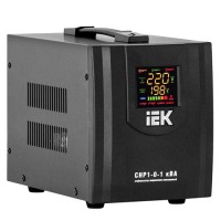 IEK Стабилизатор напр. релейный тип, серии HOME 1 кВА предохр. In 6А КПД 95%  IVS20-1-01000