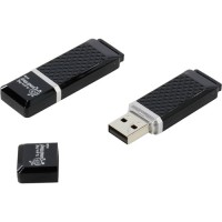 Флэш-диск (флэшка) USB  8Gb Smartbuy Quartz series Black (SB8GBQZ-K)
