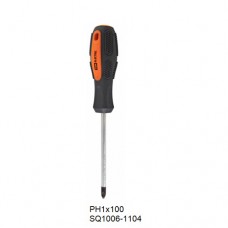 TDM Алмаз отвертка (+) CR-V тип PH1x100, ручка 2-х компонентная, магнит SQ1006-1104