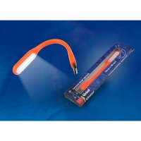 Uniel TLD-541 Orange св-к USB для ноутбука св/д 6W(260lm) резина/пластик 170x15 оранжевый