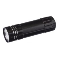 Focusray фонарь ручной 1002  (3xR03) 9св/д, черный/алюминий, влагонепроницаем, BL