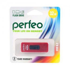 Флэш-диск USB 3.0 32Gb Perfeo Red S05 PF-S05R032