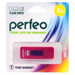 Флэш-диск USB 3.0 8Gb Perfeo Red S05 PF-S05R008 (1)