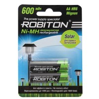 Аккумулятор Robiton Solar 600MHAA-2 R6 600mAh Ni-MH BL2, 13905