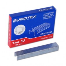 EUROTEX Скобы 11,4х10мм д/мебельн.степлера, закаленные ТИП53, 1000шт/уп, цена за уп, арт.32332-010