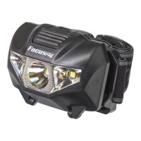 Focusray фонарь налобный 1053 (3xR03) 1W+2 белых светодиода, черный/пластик, 3 режима, BL