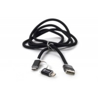 USB(A)шт. - Lightning (iPhone 5/6/7) + micro USB 1.0м HARPER BRCH-410 BLACK, черный