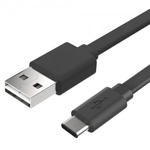 USB(A)шт. - microUSB type C 1м OLTO ACCZ-7015 Black, черный