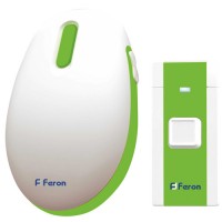 Feron E-375 звонок IP20 36 мелодий, 2*1,5V/АА (база), белый, зеленый 23688
