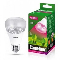 Camelion лампа св/д для растений E27 10W(120°) прозрачная 107x60 LED10-PL/BIO/E27