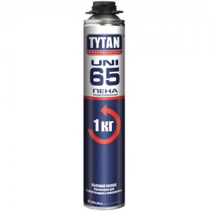 Tytan (Титан) Professional 65 UNI Пена монтаж.(п/пистолет) летняя 750мл арт.30217 вес баллона 1000гр