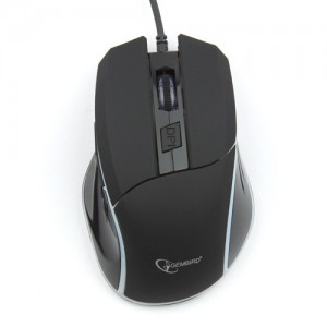 Мышь игровая Gembird MG-500, USB, черный, код Survarium, 6 кнопок, 1600 DPI, подсветка 3 цвета