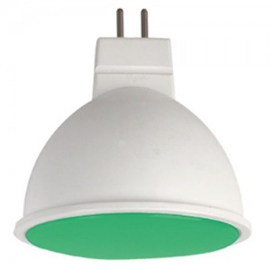 Лампа св/д Ecola MR16 GU5.3 220V 7W Зеленый матов.  47x50 M2TG70ELC