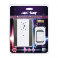 SmartBuy звонок дверной беспроводной цифр. 100м,25 мелодий, 2xAA/A23, кноп,рег.гром бел 11-DP7-25