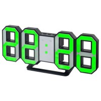 Perfeo LED часы-будильник "LUMINOUS", черный корпус / зелёная подсветка (PF-663) PF_5198