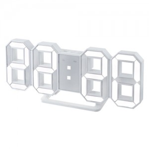Perfeo LED часы-будильник "LUMINOUS", белый корпус / белая подсветка (PF-663) PF_5200