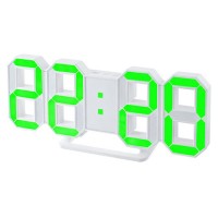 Perfeo LED часы-будильник "LUMINOUS", белый корпус / зелёная подсветка (PF-663) PF_5202