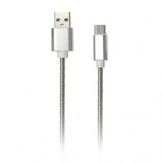 Дата-кабель Smartbuy USB - micro USB, серебро метал, длина 1,2 м (iK-12silver met)/60