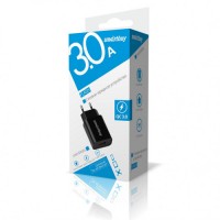 Сетевое ЗУ SmartBuy® FLASH, QC3.0, 3 А, черное, 1 USB (SBP-1030)