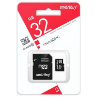 Флэш-карта (карта памяти) microSDHC Smartbuy 32GB Class 10 (с адаптером SD)LE