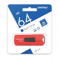 Флэш-диск (флэшка) USB 3.0 Smartbuy 64GB STREAM Red (SB64GBST-R3)