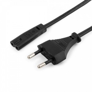 Cablexpert шнур сетевой для магнитофона 0.5м, CEE 7/16 - C7, 2-pin, 2х0,5, черн., пакет