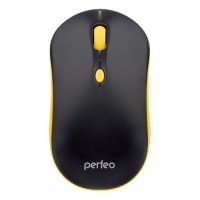 Perfeo мышь оптическая "MOUNT", 4 кн, DPI 800-1600, USB, чёрн/жёлт.