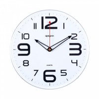 Часы настенные APEYRON круг d250х50 белый пластик плавный ход (1xR6 нет в компл) PL200911