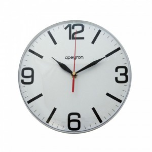 Часы настенные APEYRON круг d250х40 пластик плавный ход (1xR6 нет в компл) PL1612021