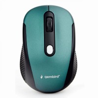 Мышь беспроводная Gembird MUSW-420-2, 2.4ГГц, зеленый, 4кн, 1600DPI, блистер, 18487