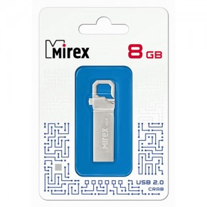 Флэш-диск USB 8 ГБ  Mirex CRAB 8GB (ecopack)